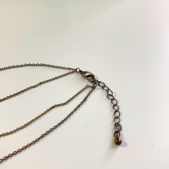 Gold Two-Pendant Necklace - Picture 4 of 4